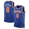 Leonaf NY.Knicks #8 OG Anunoby Blue Swingman Jerseys - Icon Edition