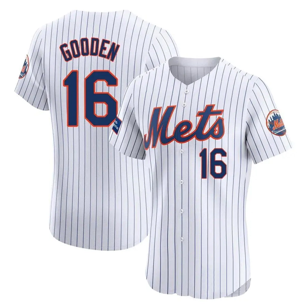 Seanshop NY.Mets #16 Dwight Gooden Player White Home Limited Elite Stitched Jerseys