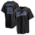 Seanshop NY.Mets #19 Bo Bichette Player Black Replica Home Game Stitched Jerseys