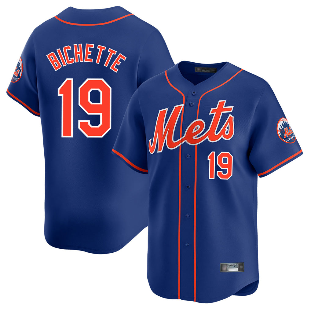 Seanshop NY.Mets #19 Bo Bichette Player Royal Home Limited Stitched Jerseys