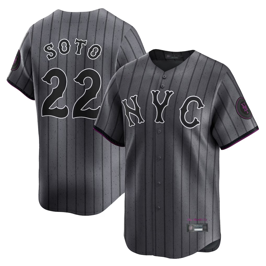 Seanshop NY.Mets #22 Juan Soto Player Gray City Connect Limited Stitched Jerseys