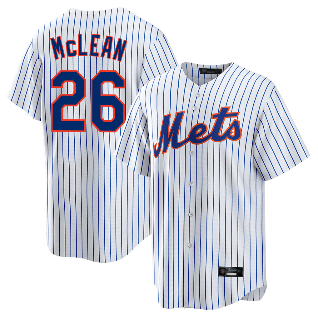 Seanshop NY.Mets #26 Nolan McLean Player White Home Game Stitched Jerseys