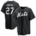 Seanshop NY.Mets #27 Mark Vientos Player Black Home Game Stitched Jerseys