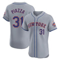 Seanshop NY.Mets #31 Mike Piazza Player Gray Road Limited Elite Home Stitched Jerseys