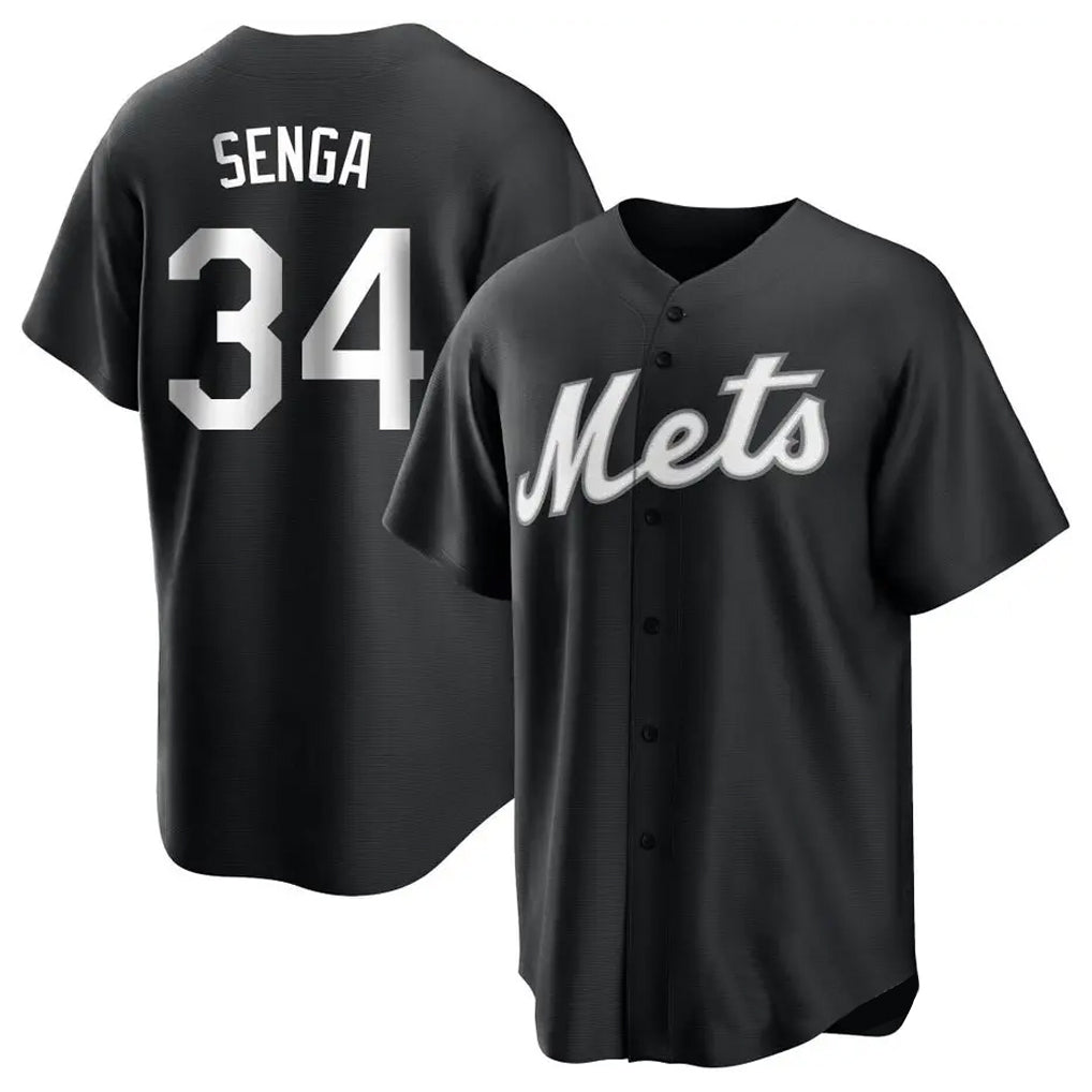 Seanshop NY.Mets #34 Kodai Senga Player Black Home Game Stitched Jerseys