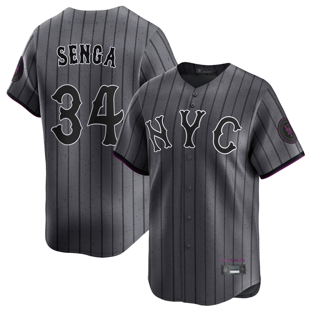 Seanshop NY.Mets #34 Kodai Senga Player Gray City Connect Limited Stitched Jerseys