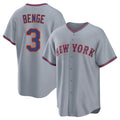 Seanshop NY.Mets #3 Carson Benge Player Gray Road Home Game Stitched Jerseys
