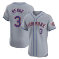 Seanshop NY.Mets #3 Carson Benge Player Gray Road Limited Elite Home Stitched Jerseys