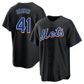 Seanshop NY.Mets #41 Tom Seaver Player Black Replica Home Game Stitched Jerseys