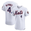 Seanshop NY.Mets #4 Francisco Alvarez Player White Home Limited Elite Stitched Jerseys