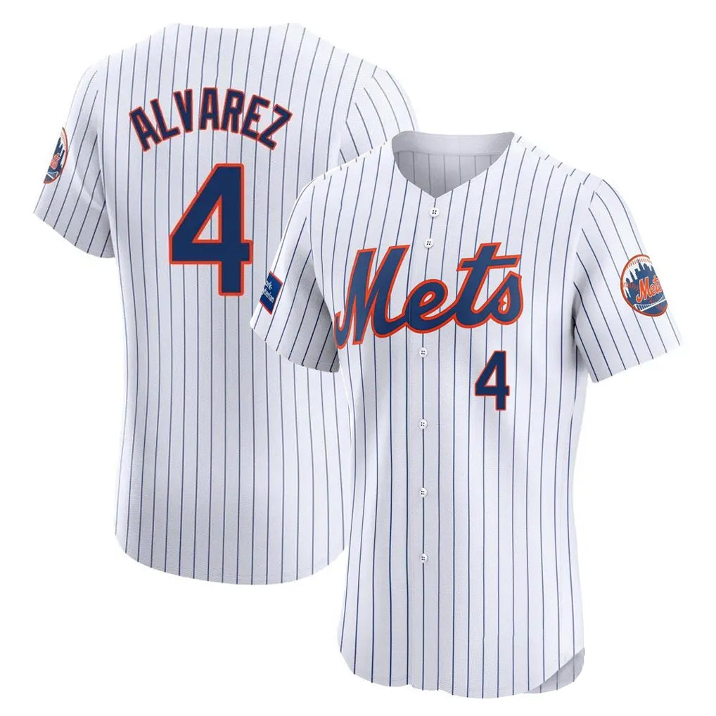 Seanshop NY.Mets #4 Francisco Alvarez Player White Home Limited Elite Stitched Jerseys