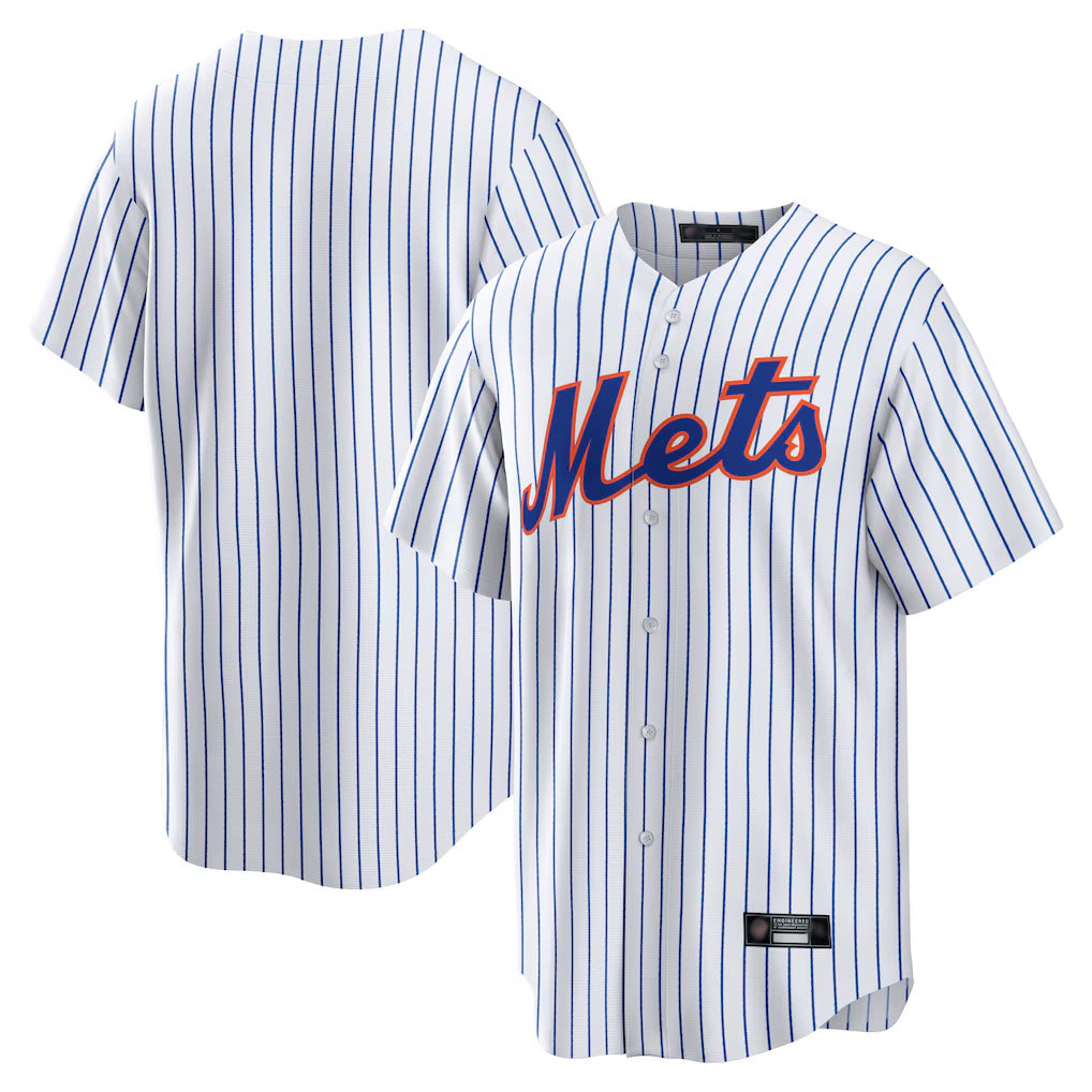 Seanshop NY.Mets Blank Player White Home Game Stitched Jerseys