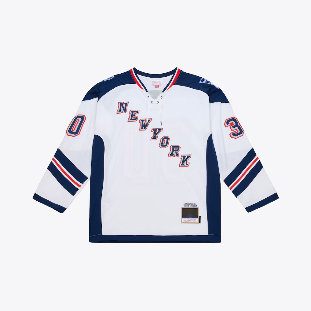 Seanshop NY.Rangers Henrik Lundqvist Mitchell & Ness White 2014 Stadium Series Power Play Jerseys