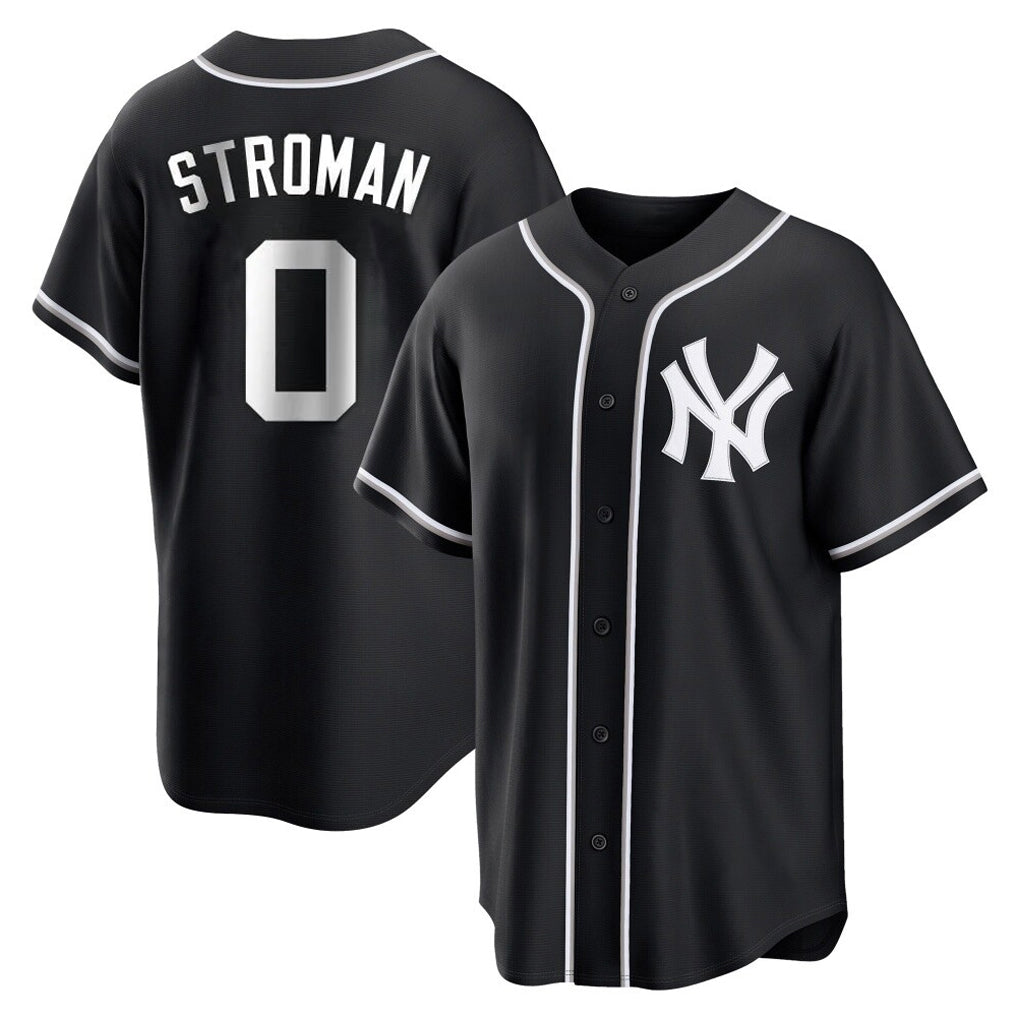 Seanshop NY.Yankees #0 Marcus Stroman Player Black Out Game Home Stitched Jerseys