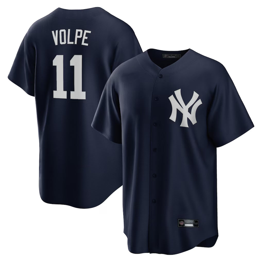 Seanshop NY.Yankees #11 Anthony Volpe Player Navy Game Stitched Jerseys