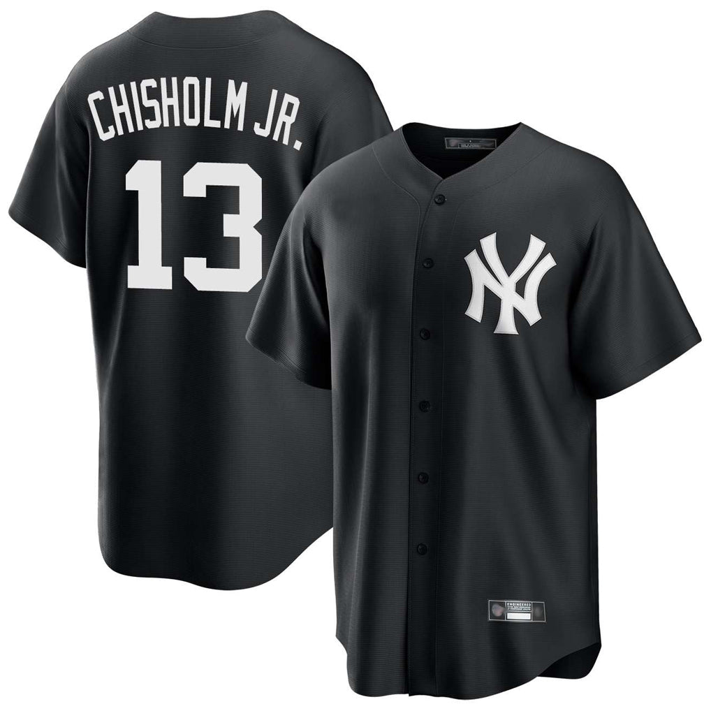 Seanshop NY.Yankees #13 Jazz Chisholm Jr Player Black Game Stitched Jerseys