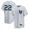 Seanshop NY.Yankees #22 Ben Rice Player White Game Stitched Jerseys