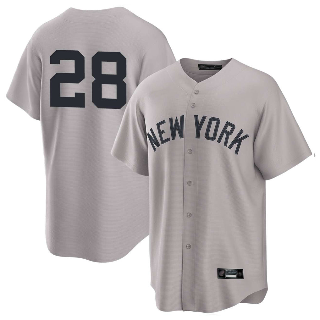 Seanshop NY.Yankees #28 Austin Wells Player Gray Game Stitched Jerseys