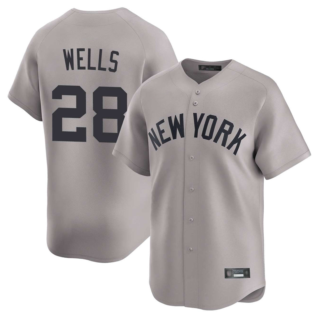 Seanshop NY.Yankees #28 Austin Wells Player Gray Limited Home Stitched Jerseys