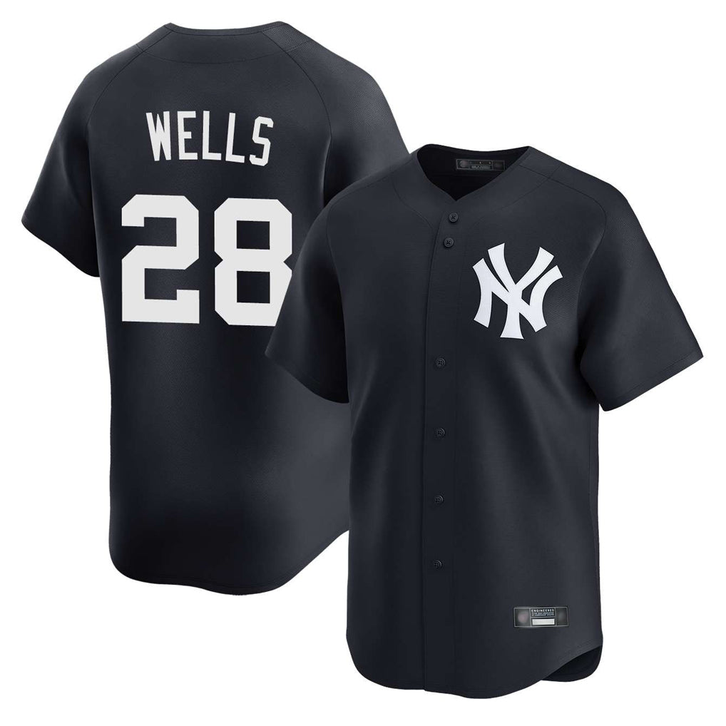 Seanshop NY.Yankees #28 Austin Wells Player Navy Alternate Limited Home Stitched Jerseys