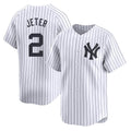 Seanshop NY.Yankees #2 Derek Jeter Player White Limited Home Stitched Jerseys