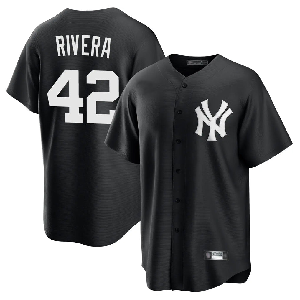 Seanshop NY.Yankees #42 Mariano Rivera Player Black Game Stitched Jerseys