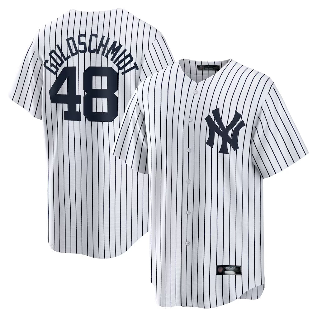 Seanshop NY.Yankees #48 Paul Goldschmidt Player White Game Home Stitched Jerseys