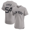 Seanshop NY.Yankees #54 Max Fried Player Gray Limited Elite Home Stitched Jerseys