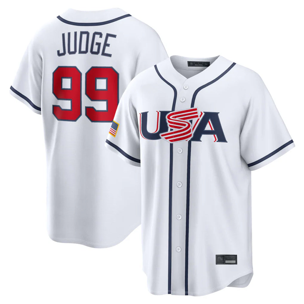 Seanshop NY.Yankees #99 Aaron Judge Player White USA 2026 World Classic Limited Game Stitched Jerseys