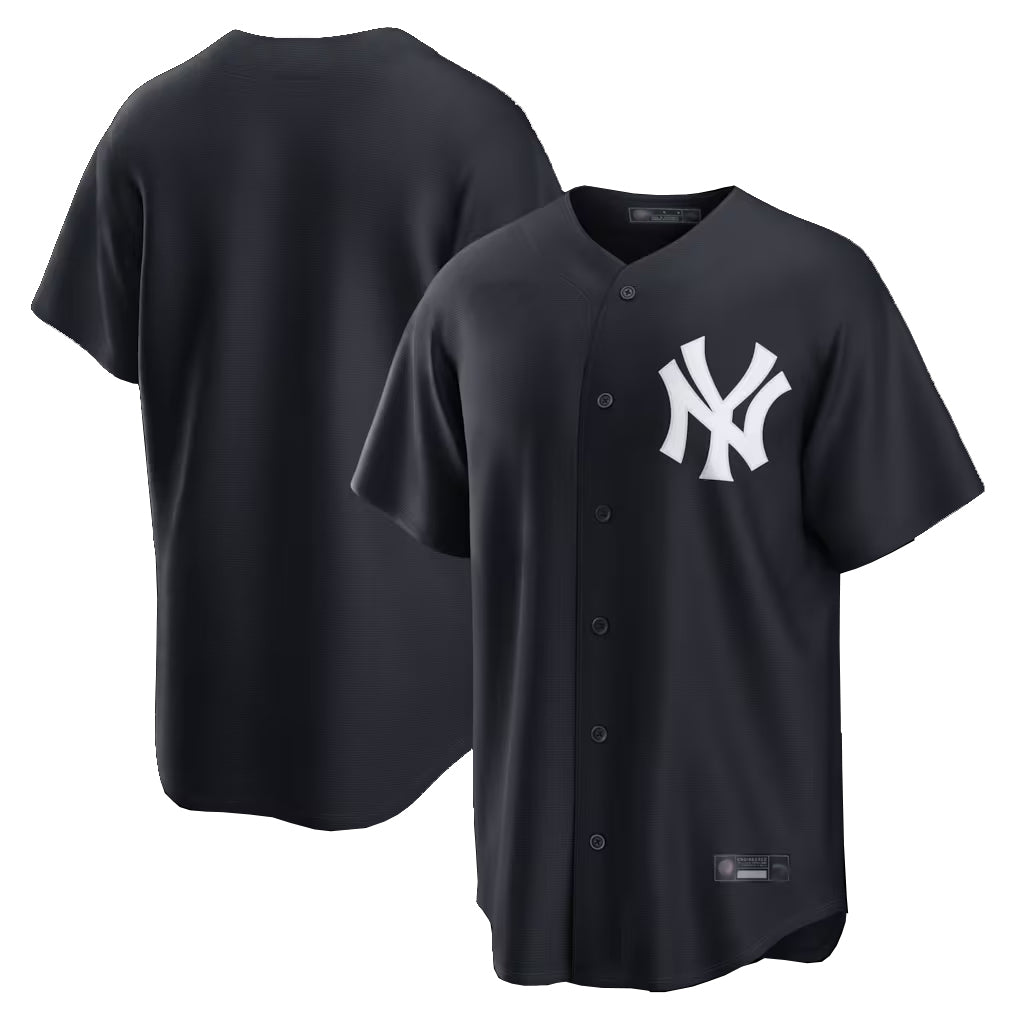 Seanshop NY.Yankees Blank Player Navy Replica Game Stitched Jerseys