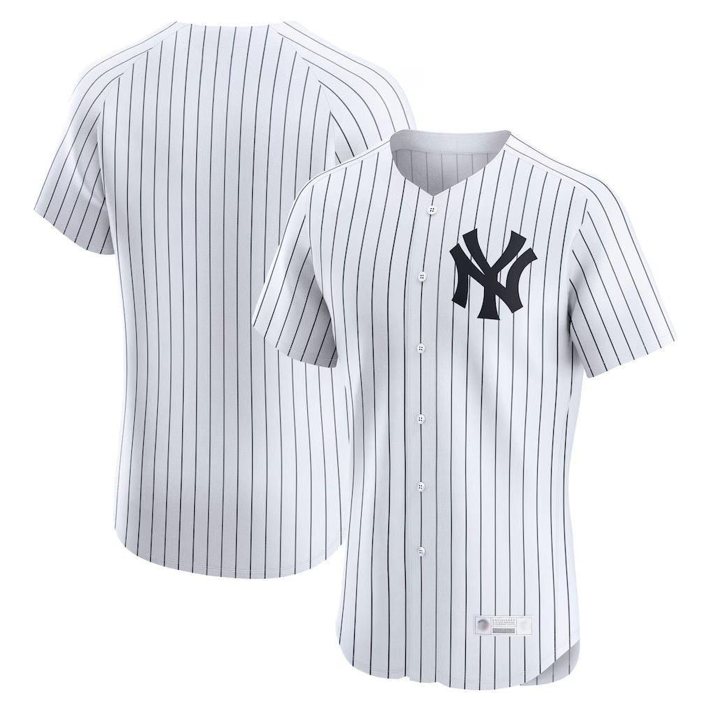 Seanshop NY.Yankees Blank Player White Limited Elite Home Stitched Jerseys