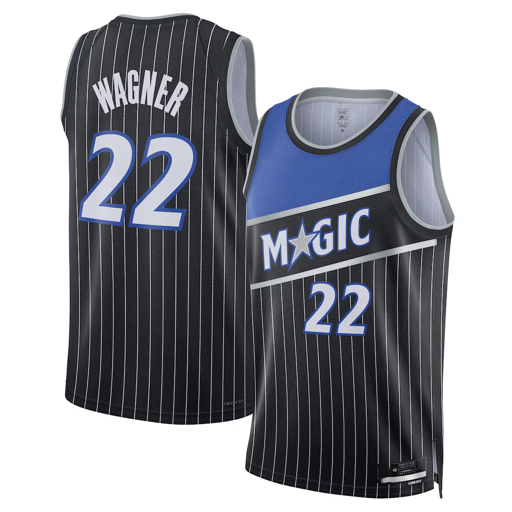 Leonaf O.Magic #22 Franz Wagner Black Swingman Jerseys - Statement Edition