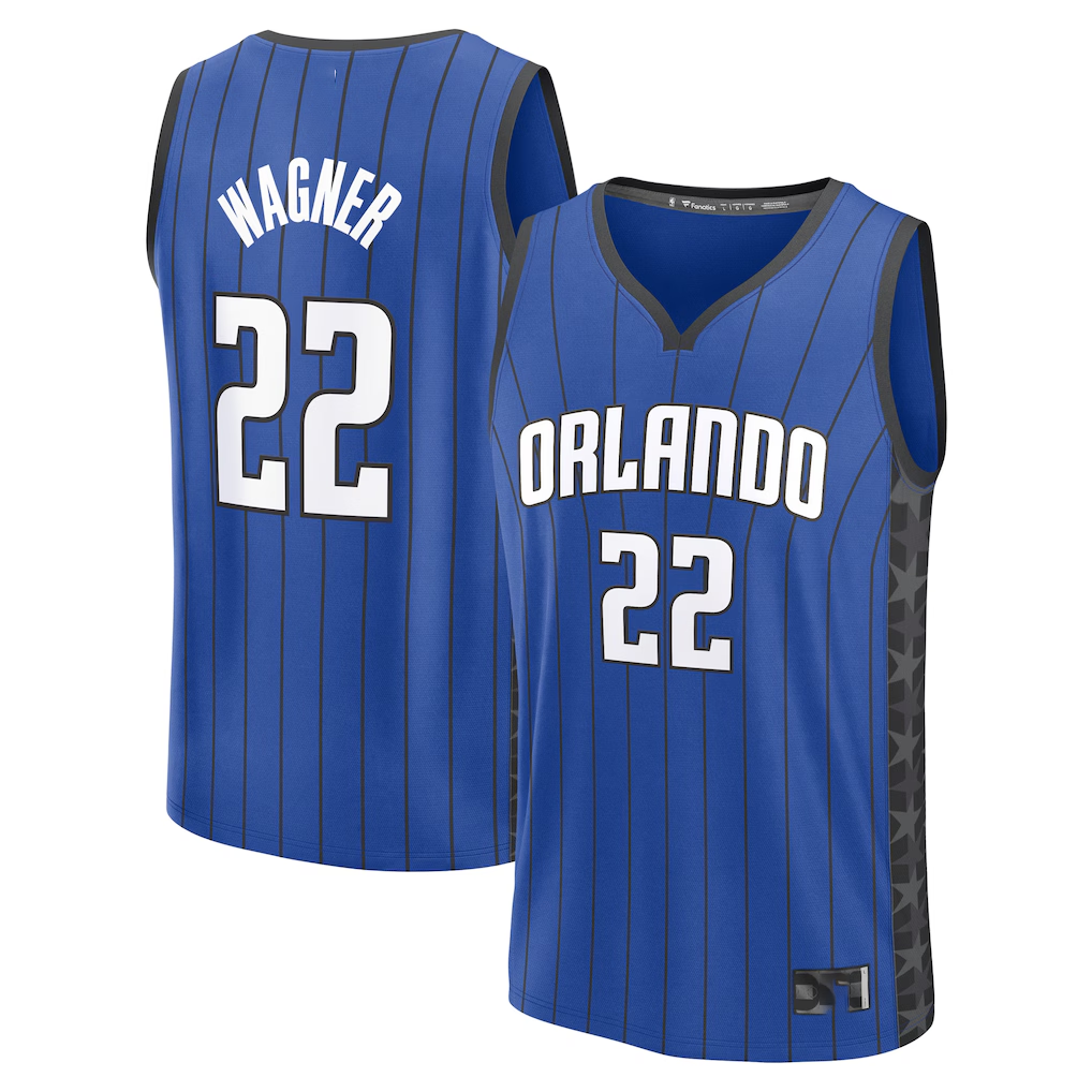 Leonaf O.Magic #22 Franz Wagner Blue Fast Break Replica Player Jerseys - Statement Edition
