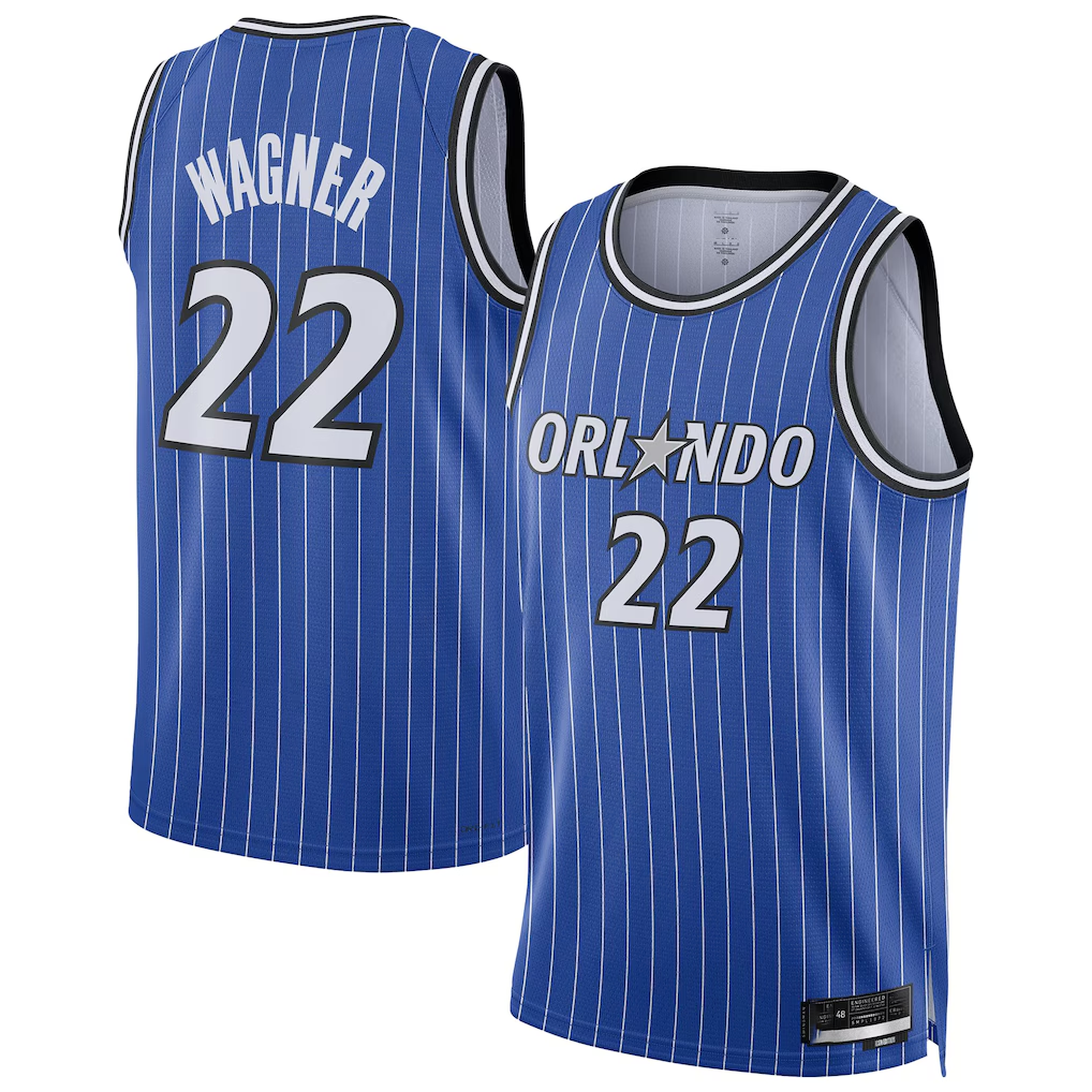 Leonaf O.Magic #22 Franz Wagner Blue Swingman Player Jerseys - Icon Edition