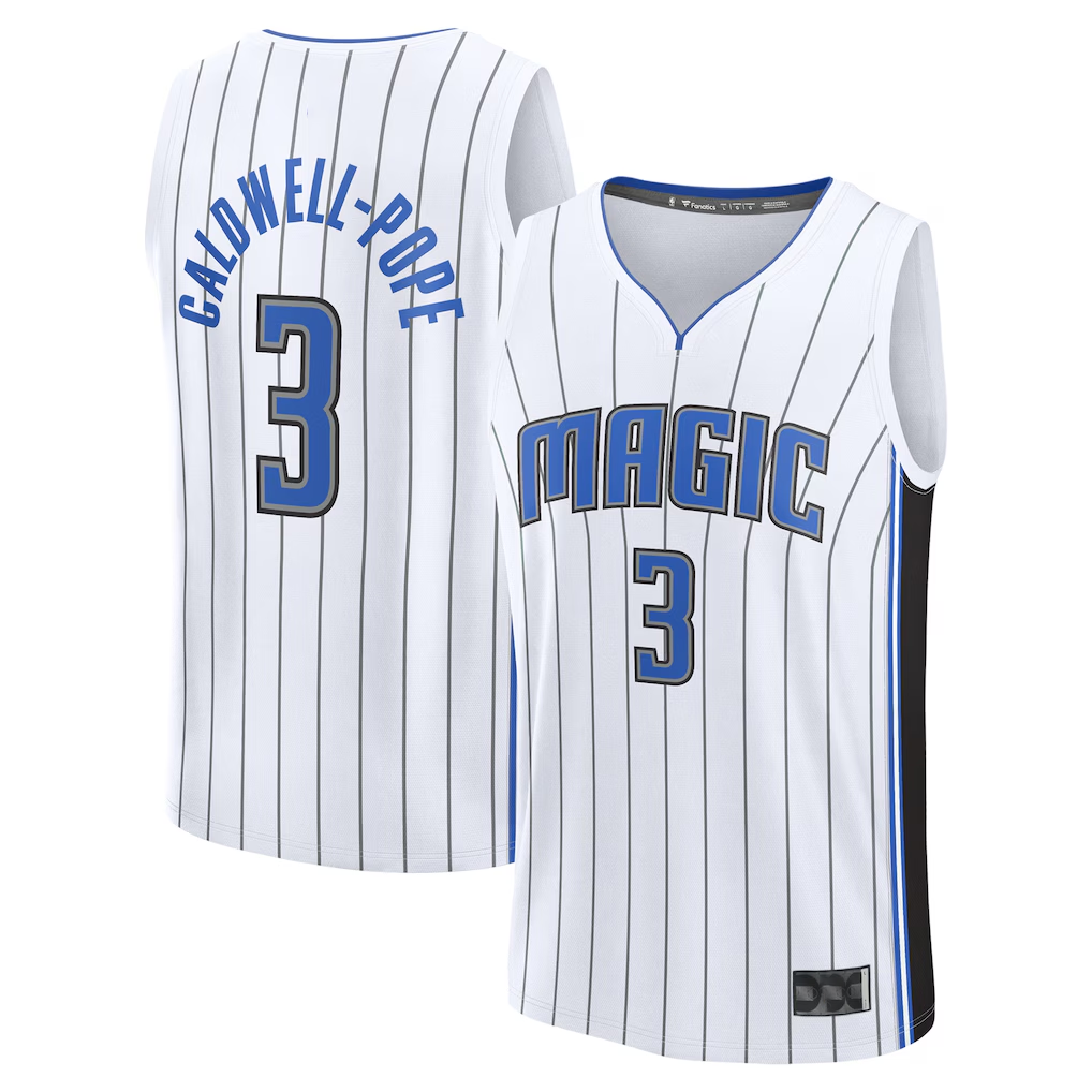 Leonaf O.Magic #3 Kentavious Caldwell-Pope  White Fast Break Replica Player Jerseys - Association Edition