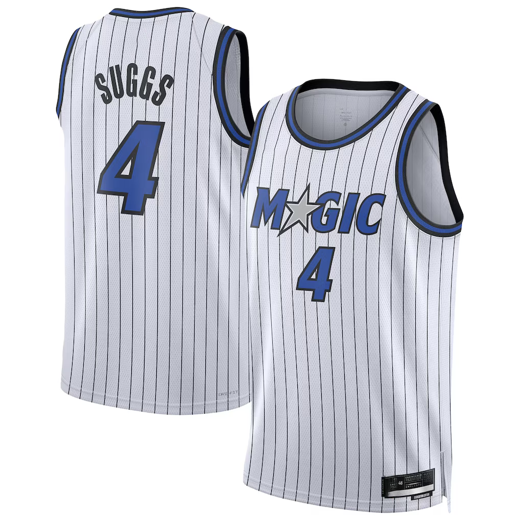 Leonaf O.Magic #4 Jalen Suggs White Swingman Player Jerseys - Association Edition