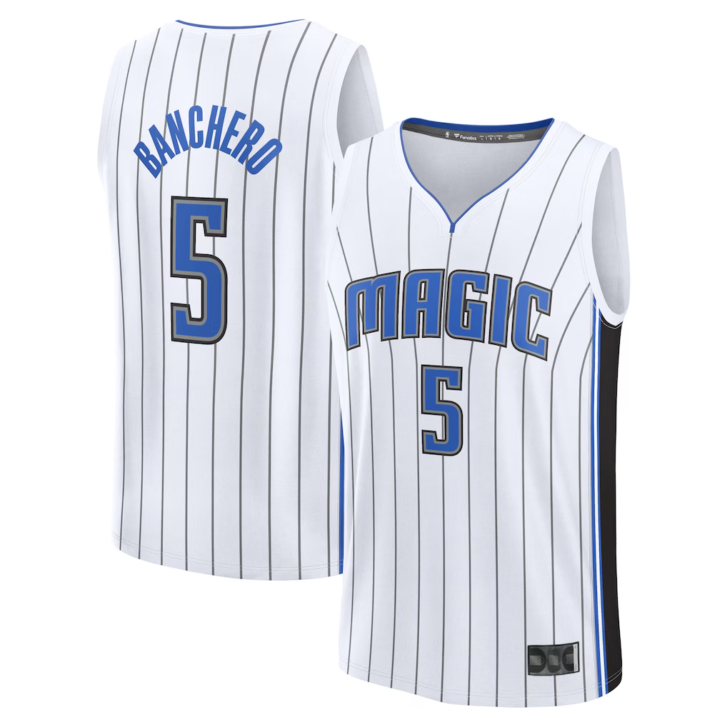 Leonaf O.Magic #5 Paolo Banchero  White Fast Break Replica Player Jerseys - Association Edition