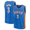 Leonaf OC.Thunder #3 Jared McCain Blue Fast Break Replica Stitched Jerseys - Icon Edition