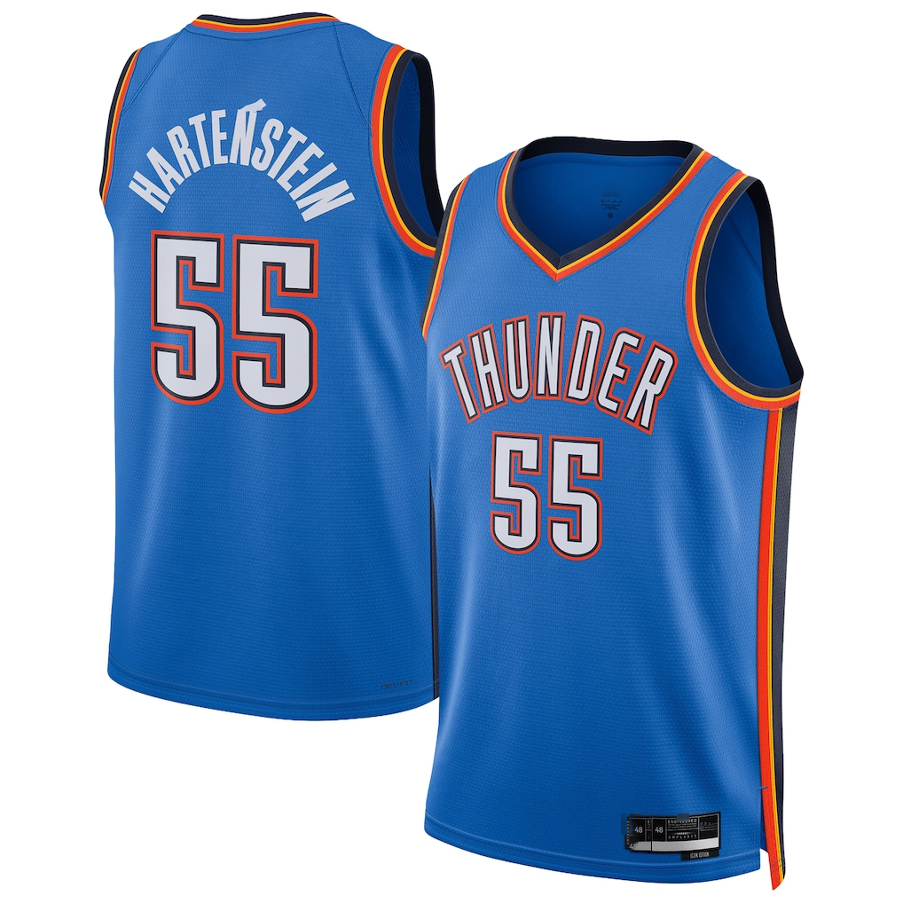 Leonaf OC.Thunder #55 Isaiah Hartenstein Blue Swingman Stitched Jerseys - Icon Edition