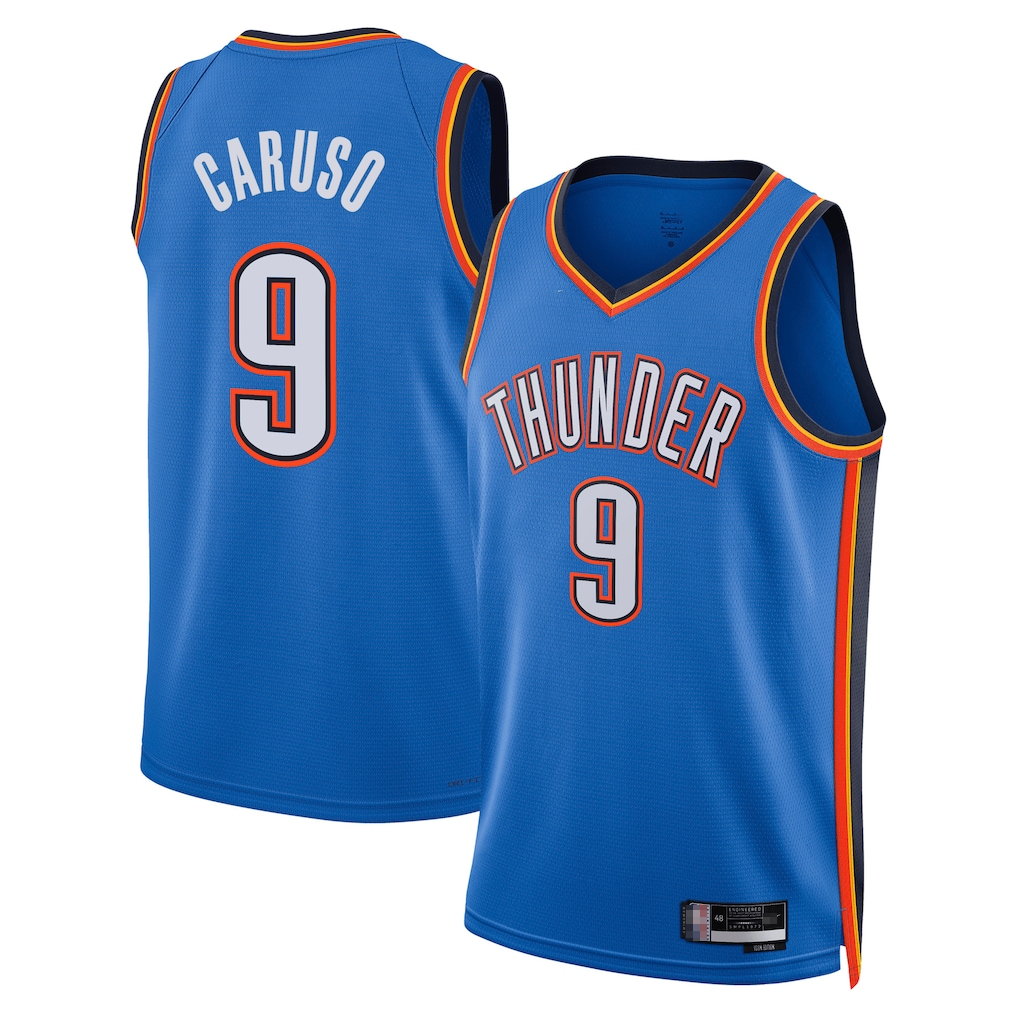 Leonaf OC.Thunder #9 Alex Caruso Blue Swingman Stitched Jerseys- Icon Edition