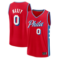 Leonaf P.76ers #0 Tyrese Maxey Jordan Brand Red Swingman Jerseys - Statement Edition