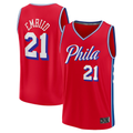 Leonaf P.76ers #21 Joel Embiid Red Fast Break Replica Player Jerseys - Statement Edition