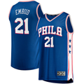 Leonaf P.76ers #21 Joel Embiid Royal Big & Tall Fast Break Player Jerseys - Icon Edition