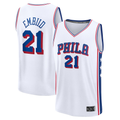 Seanshop P.76ers #21 Joel Embiid White Fast Break Replica Player Jerseys - Association Edition