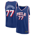 Seanshop P.76ers #77 V. J. Edgecombe  Royal 2025  Draft First Round Pick Fast Break Replica Jerseys - Icon Edition