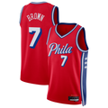 Leonaf P.76ers #7 Jaylen Brown Red Swingman Jerseys - Statement Edition