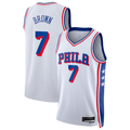 Leonaf P.76ers #7 White Swingman Jerseys - Association Edition