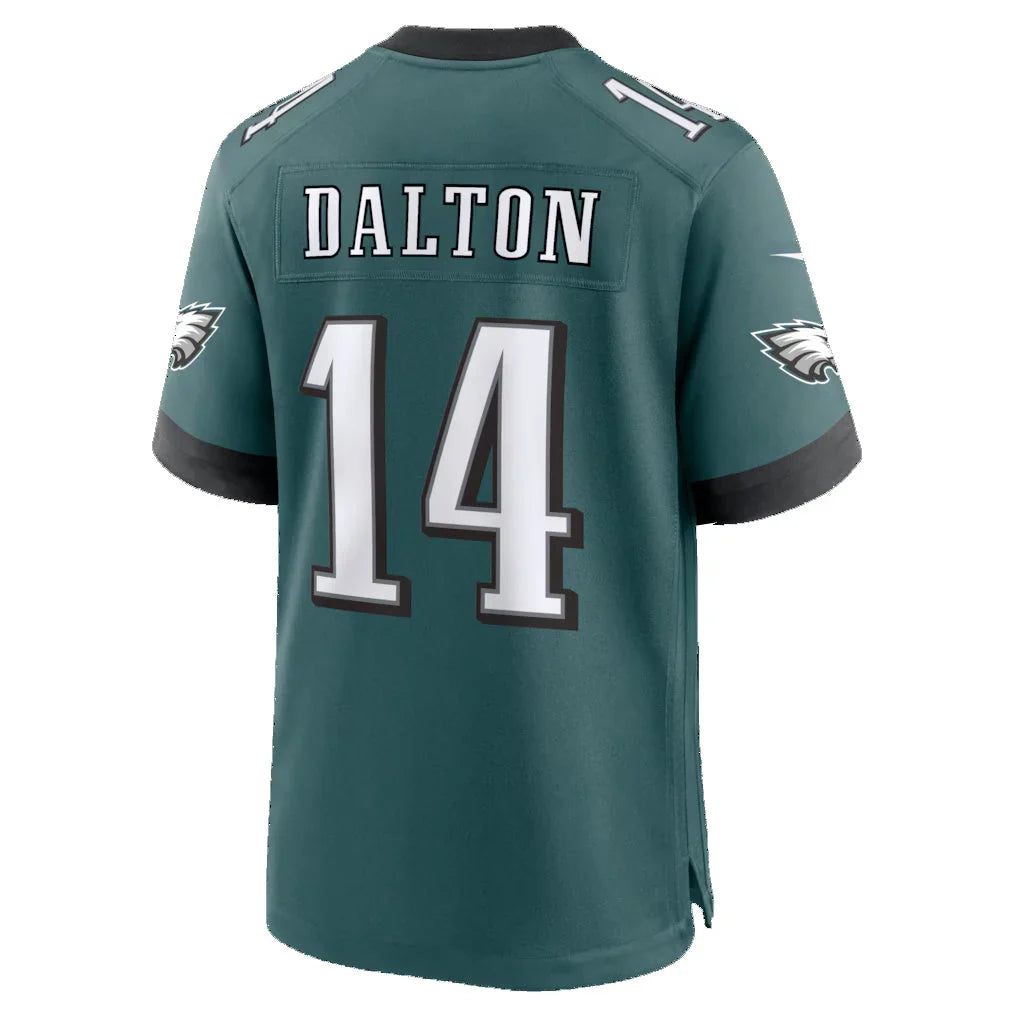 P.Eagles #14 Andy Dalton Midnight Green Team Game Jersey