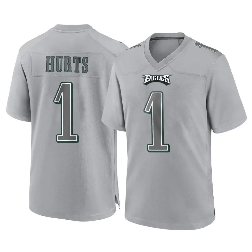 Seanshop P.Eagles #1 Jalen Hurts Player Gray Atmosphere Fashion Home Game Stitched Jerseys