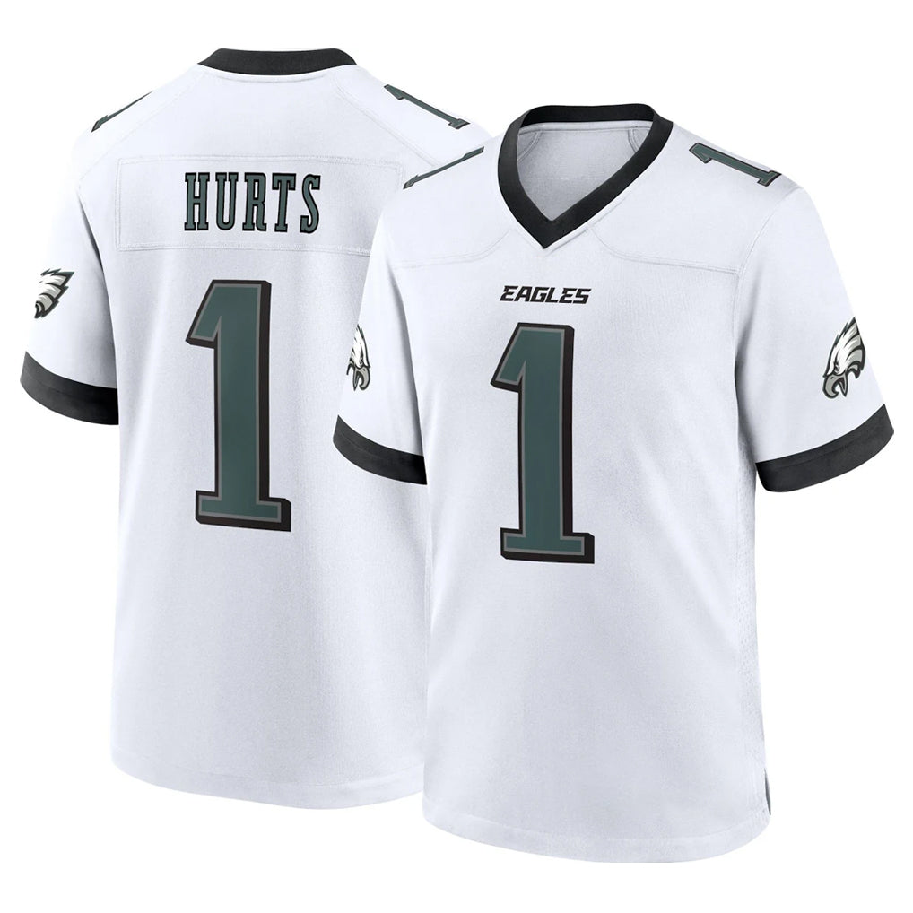 Seanshop P.Eagles #1 Jalen Hurts Player White Game Home Stitched Jerseys